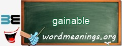 WordMeaning blackboard for gainable